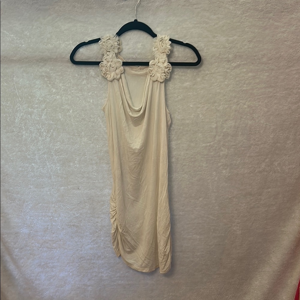 Elegant Sheer Cream Negligee with Floral Straps